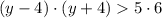 (y-4)\cdot(y+ 4)5\cdot 6