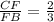 \frac{CF}{FB} =\frac{2}{3}