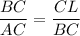 \dfrac{BC}{AC}=\dfrac{CL}{BC}