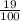 \frac{19}{100}