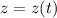 \displaystyle z=z(t)