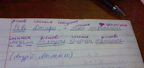 Напишіть два складних речення з членами речення і з частинами мови. Якщо можна то с поясненням.