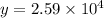 y = 2.59 \times 10^{4}