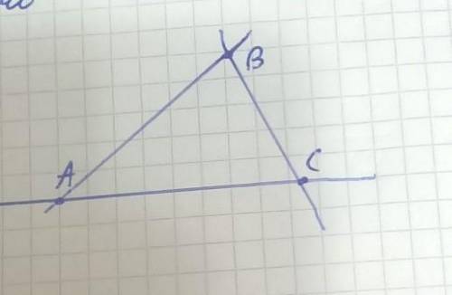 Отметьте три точки A B и C, не лежащие на одной прямой, и проведите прямые AB, BCи CA​