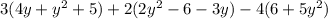 3(4y+y^{2}+5)+2(2y^{2}-6-3y)-4(6+5y^{2} )