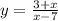 y=\frac{3+x}{x-7}