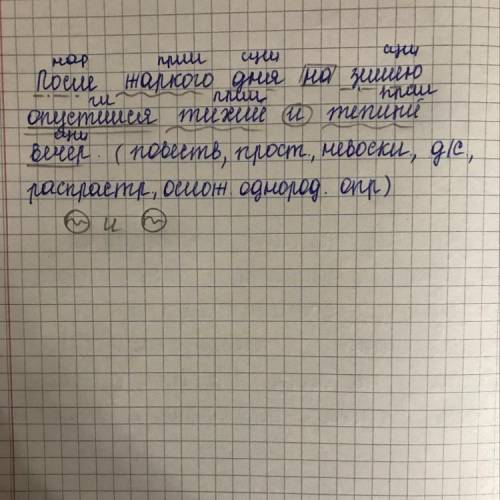 Выполнить полный синтаксический разбор указать число род падеж разряд предложения После жаркого дня