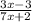 \frac{3x-3}{7x+2}