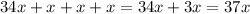 34x+x+x+x=34x+3x=37x