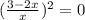 ( \frac{3 - 2x}{x} ) ^{2} = 0