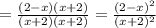 =\frac{(2-x)(x+2)}{(x+2)(x+2)} =\frac{(2-x)^{2} }{(x+2)^{2} }