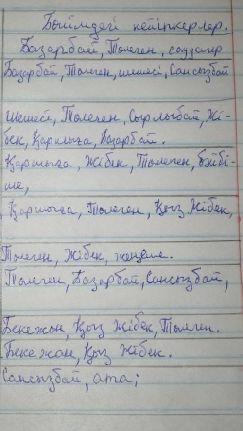 5-тапсырма. Берілген кестені дәптерлеріне толтырыңдар. Жырдың еттік желісіне байланысты оқиғаларын р