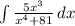 \int{\frac{5x^{3} }{x^{4}+81 } \, dx