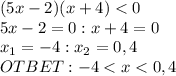 (5x-2)(x+4)