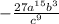 -\frac{27a^{15}b^3}{c^9}