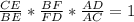 \frac{CE}{BE} *\frac{BF}{FD} *\frac{AD}{AC} =1