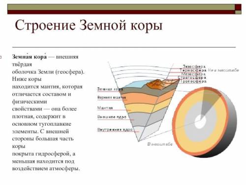 Исследуя карту строение земной коры и материал параграфа составьте кластер