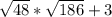 \sqrt{48} *\sqrt{186} +3