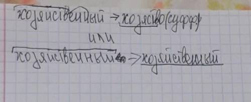 Словообразовательный разбор слова хозяйственных