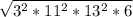 \sqrt{3^2 * 11^2 * 13^2 * 6}