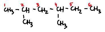 Дать название и объяснитьCH3-CH-CH2-CH-CH2-CH3ниже CH линия и написано CH3