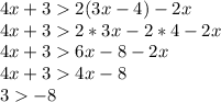 4x+32(3x-4)-2x\\4x+32*3x-2*4-2x\\4x+36x-8-2x\\4x+34x-8\\3-8