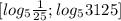 [log_5\frac{1}{25};log_53125]