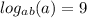 log_{ab}(a)=9