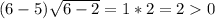 (6-5)\sqrt{6-2}=1*2=20