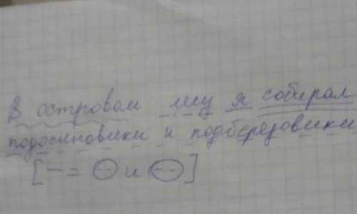 Выполнить синтаксический разбор предложения:тВ островом лесу я собирал подосиновики и подберёзовики.