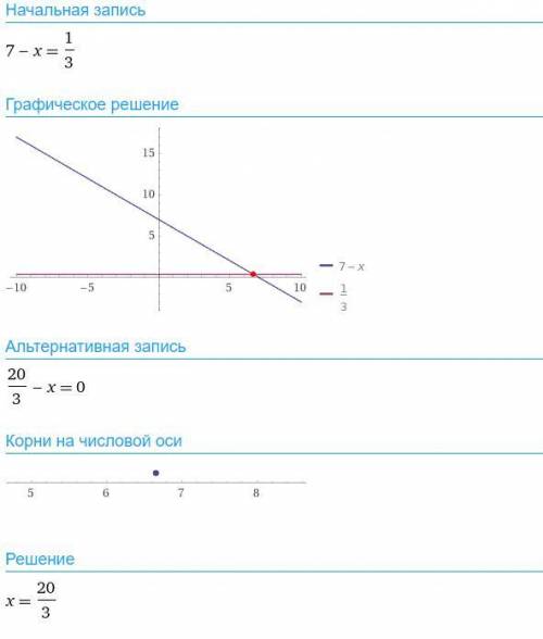 7-х=1/3 решите уравнение​