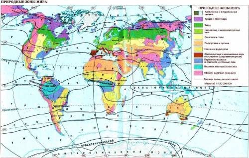 Требуется связь между климатическими поясами и природными зонами?