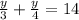 \frac{y}{3} +\frac{y}{4} =14