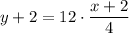 y+2=12\cdot\dfrac{x+2}{4}