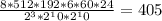 \frac{8*512*192*6*60*24}{2^3*2^10*2^10}=405