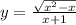 y = \frac{ \sqrt{ {x}^{2} - x } }{x + 1}