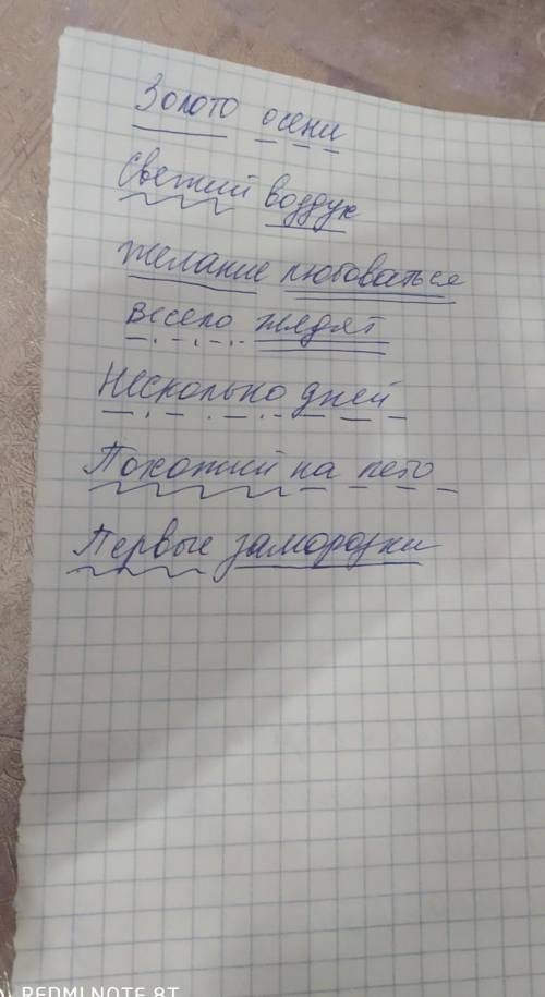 Запишите словосочетания, осуществите их синтаксический разбор. Золото осени Свежий воздух Желание лю