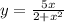 y=\frac{5x}{2+x^{2} }