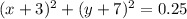 (x+3)^{2}+(y+7)^{2}=0.25