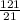 \frac{121}{21}