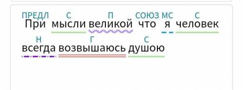 При мысли великой что я человек всегда возвышаюсь душою .синтаксический разбор​