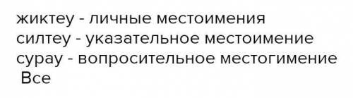 Как переводится эти слова (сұрау, сілтеу,жіктеу)