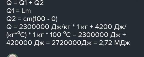 водяна пара масою 1кг узято за температури 100градусів.скільки енергії передасть вона навколишньому