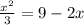 \frac{x^{2} }{3}=9-2x