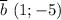 \overline b~(1;-5)