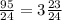 \frac{95}{24} =3\frac{23}{24}