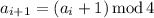 a_{i+1}=(a_{i}+1)\mathop{\mathrm{mod}}4