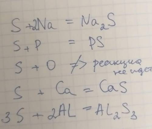 1.Составьте формулы соединений с серой следующих элементов: Na, P , O, Ca, Al 2. Определите валентно