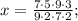 x=\frac{7 \cdot 5 \cdot 9 \cdot 3}{9 \cdot 2 \cdot 7 \cdot 2};