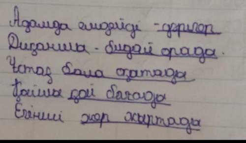 3. тапсырма. Кәсіпті мамандықпен сәйкестендіріп жазыңыз. А. Адамды емдейді 1. Диканшы Ә. Бала оқытад